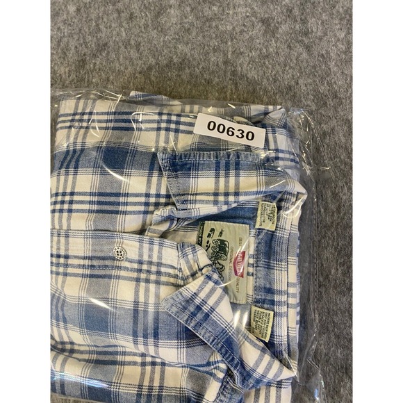 Vintage Javolis Plaid Button Up Cotton Longsleeve Shirt Sz Large - Picture 10 of 10